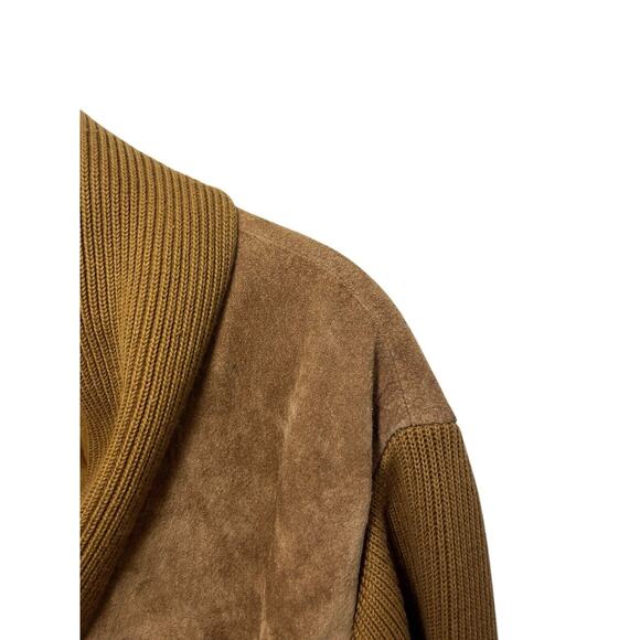 LINEA by Louis Dell'Olio Brown Tan Suede Leather Jacket 1x Beige A8342 Womens - Picture 6 of 12